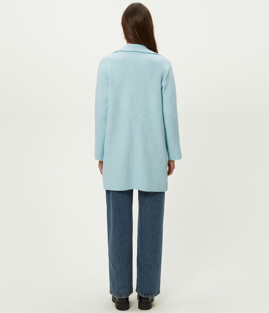 Glacia Coatigan in Ice Blue Blue Back View #ICE BLUE