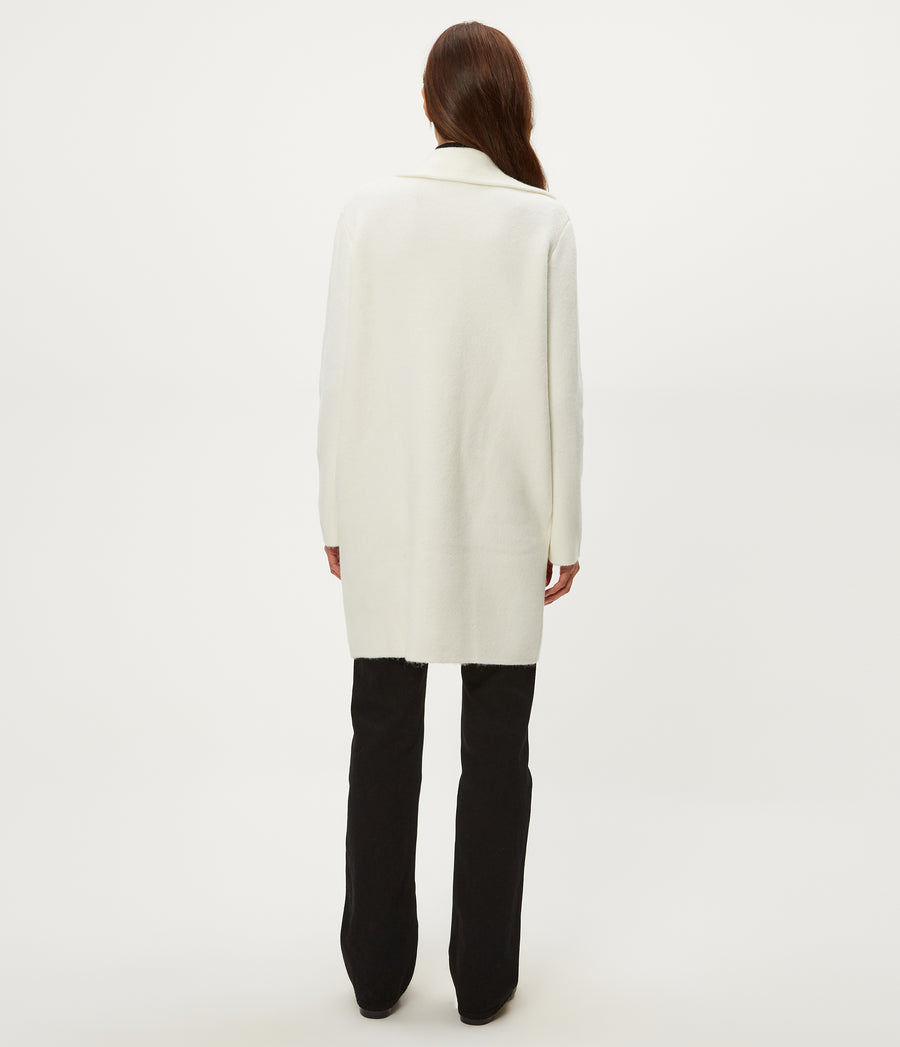 Glacia Coatigan in Ivory White Back View #IVORY