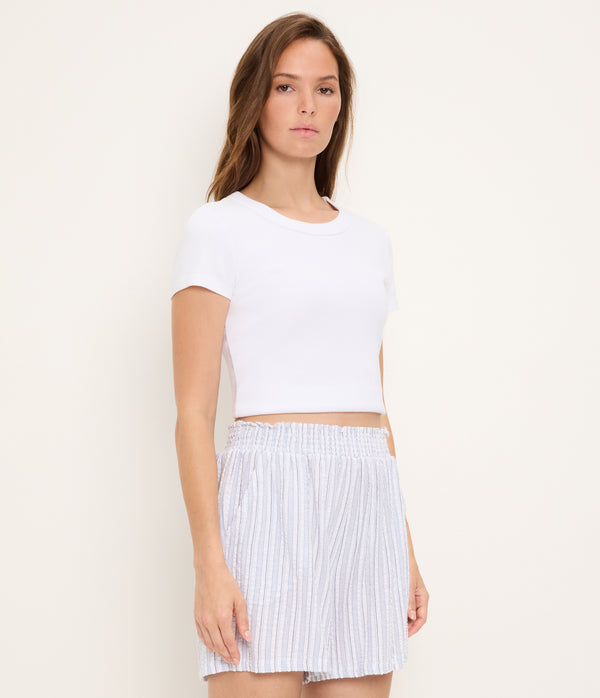 Nadya Striped Short INDIGO STRIPE / XL #INDIGO STRIPE