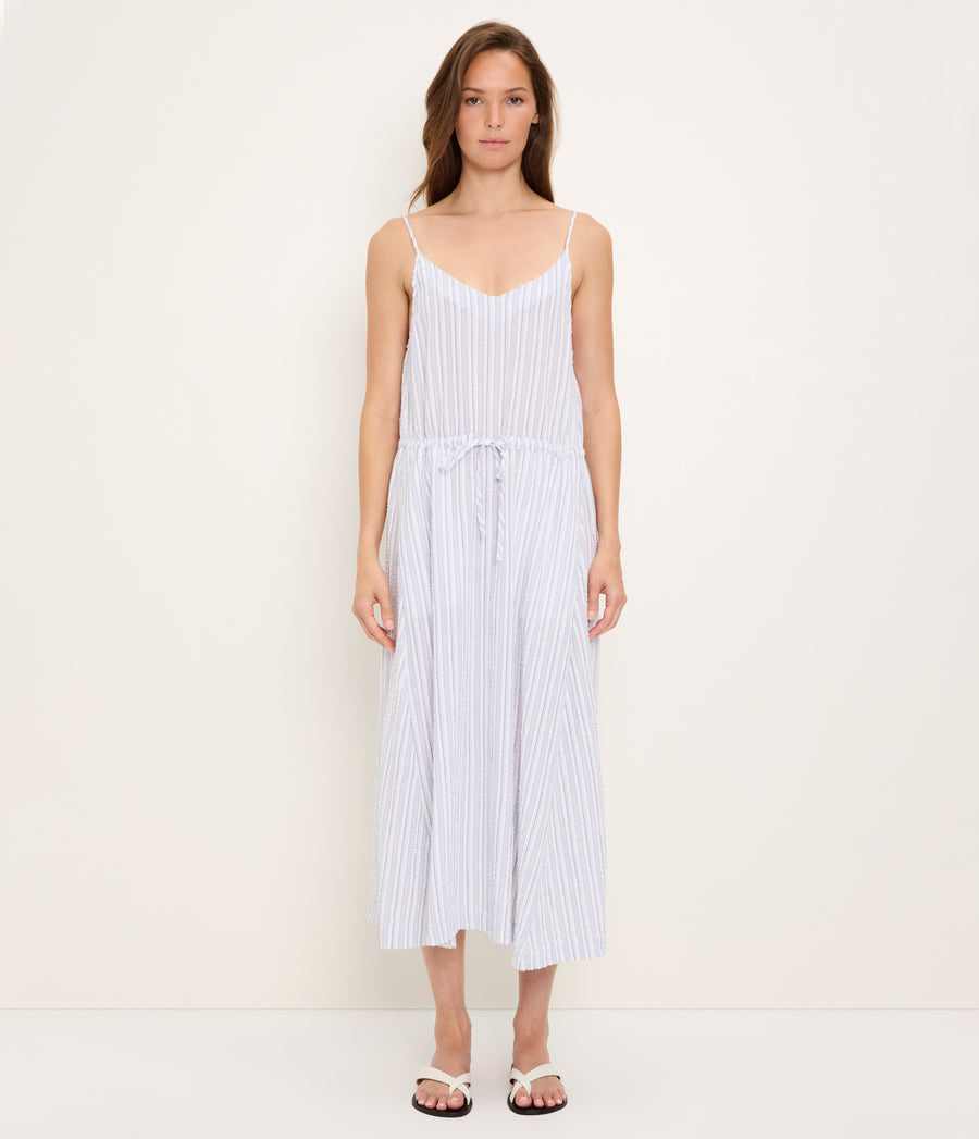 Wynna Linen Striped Dress INDIGO STRIPE / XL #INDIGO STRIPE