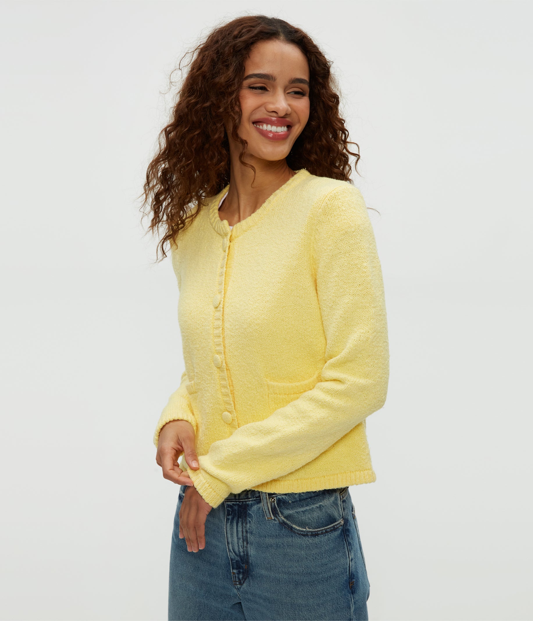 (取寄) マイケル スターズ レディース オパーリン カーディガン ウィズ ポケッツ Michael Stars women Opaline Cardigan With Pockets White Opaline Cardigan