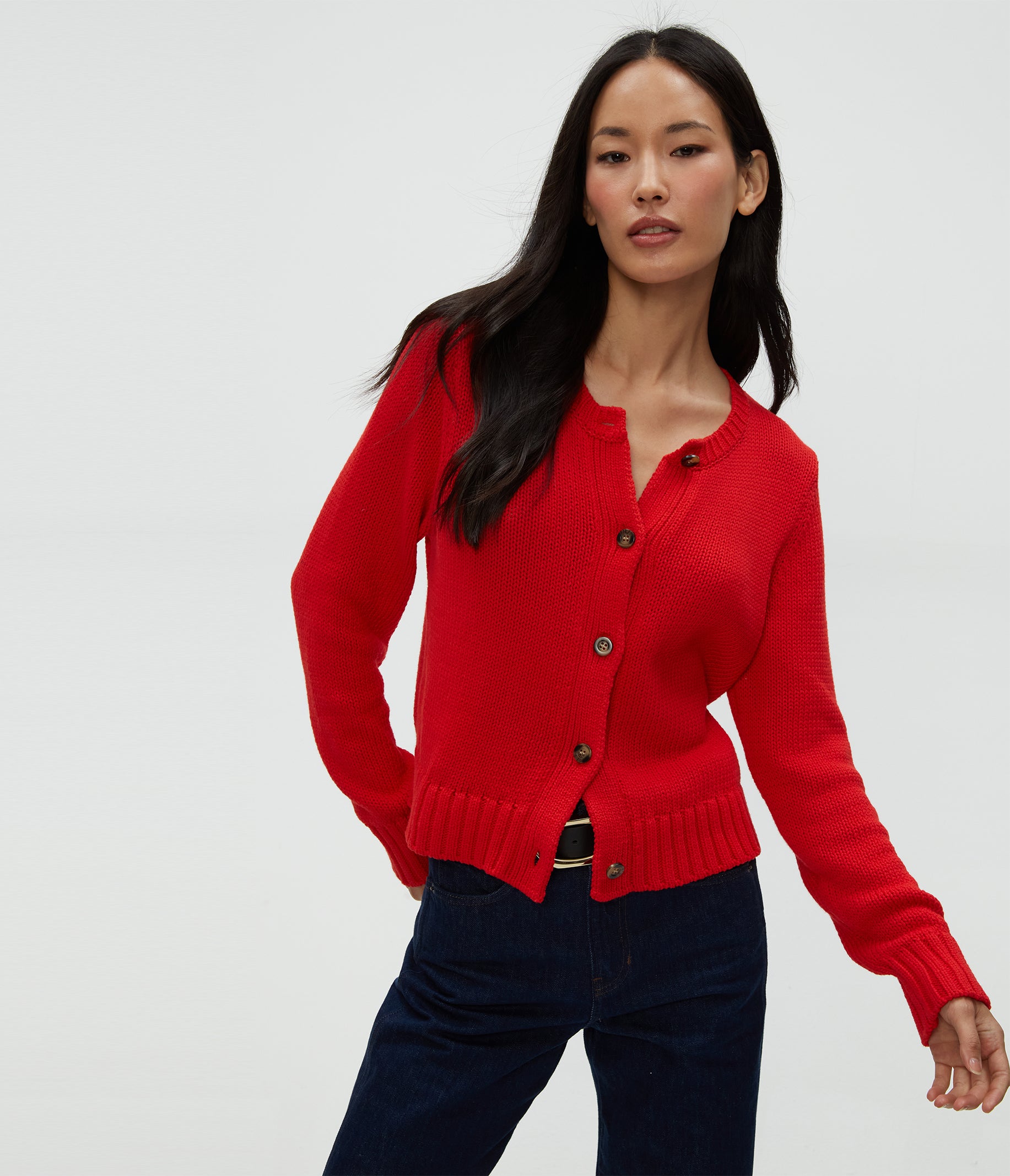 Brilliant bicolor cardigan – shéller / シェリエ