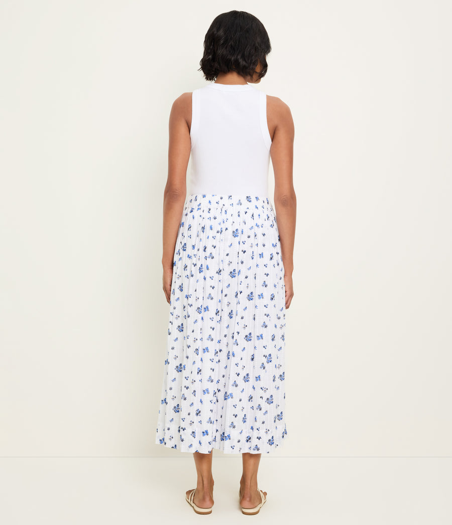 Camielle Floral Skirt in BLUE RIBBON FLORAL Back View #BLUE RIBBON FLORAL