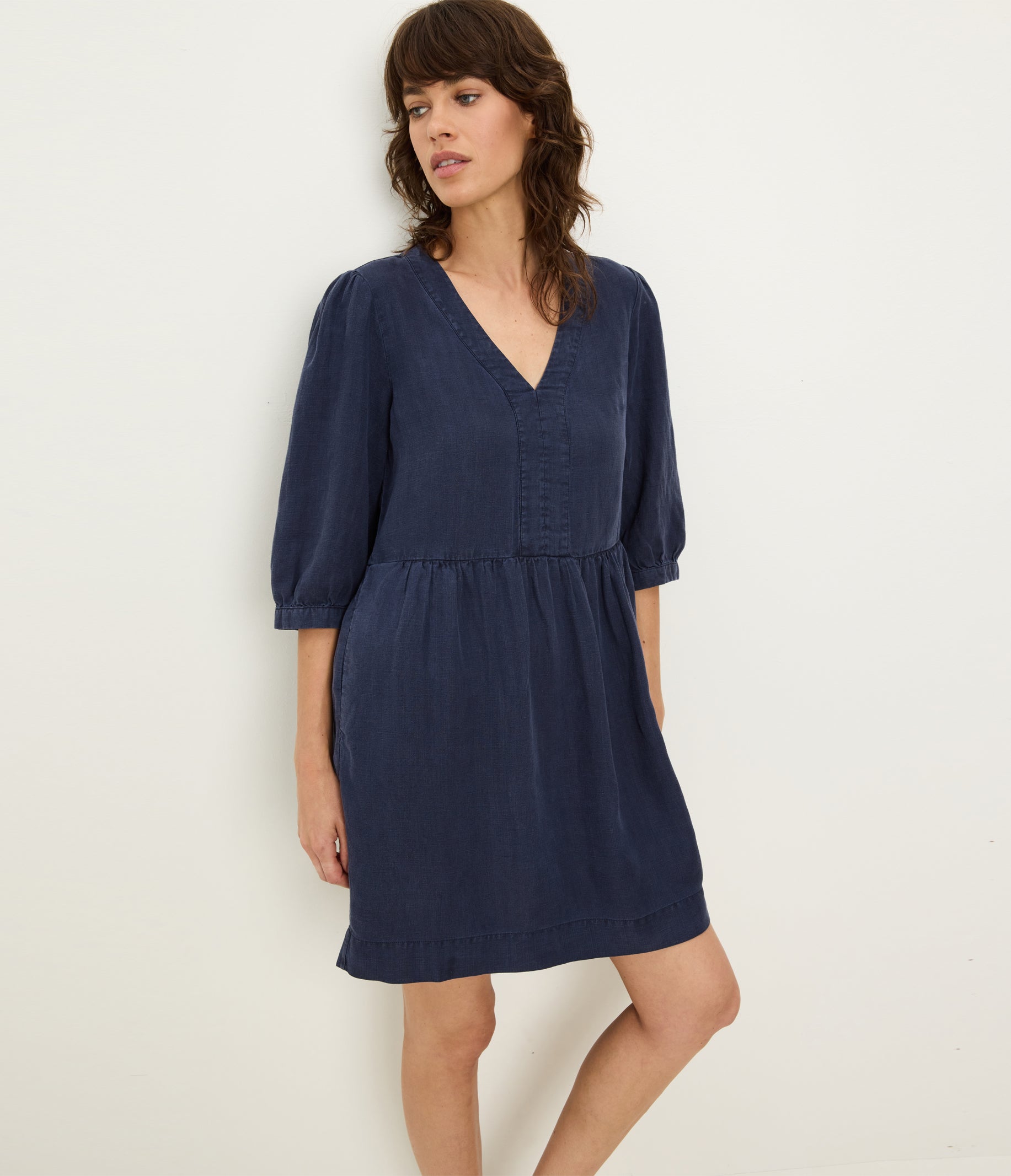 chinese dress ladies Brielle Linen Mini Dress
