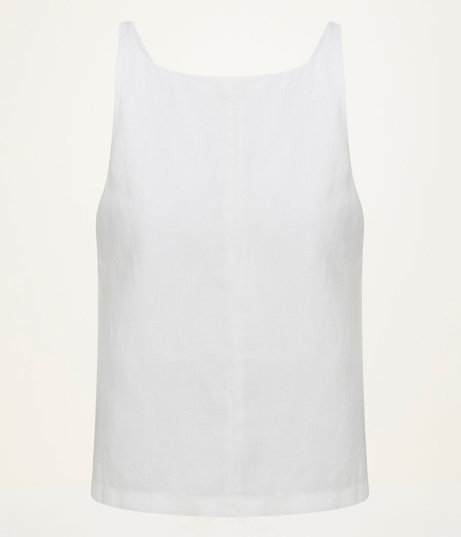 Zora Straight Neck Sleeveless Top