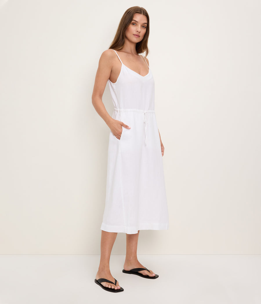 Sabine Linen Dress WHITE / XL #WHITE