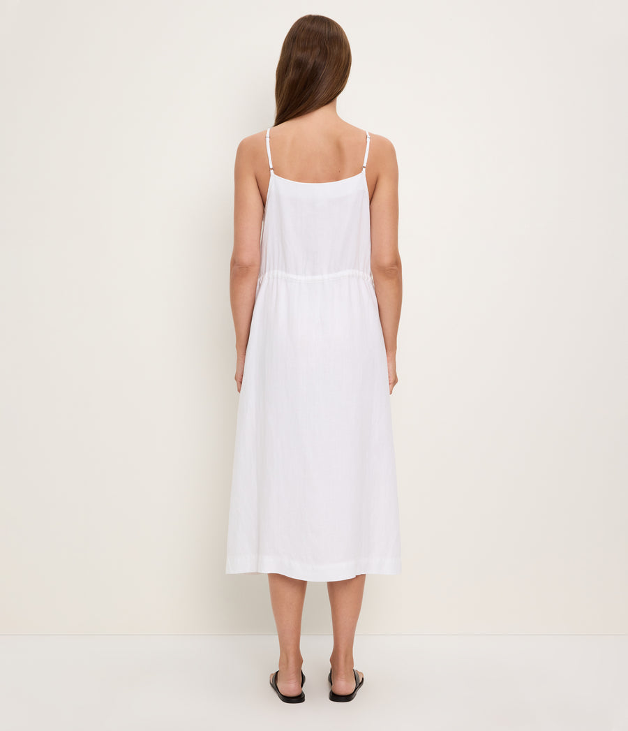 Sabine Linen Dress WHITE / XL #WHITE