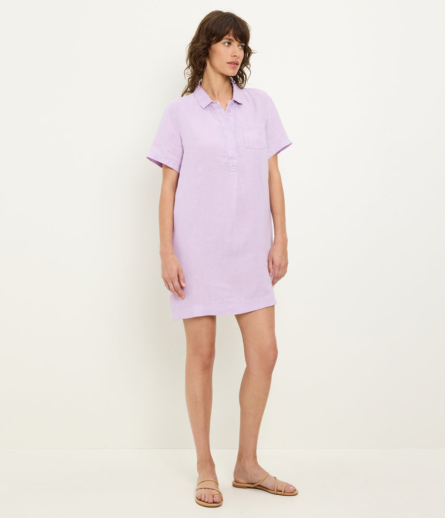 Ola Utility Dress in WHIMSY PURPLE Side View #WHIMSY