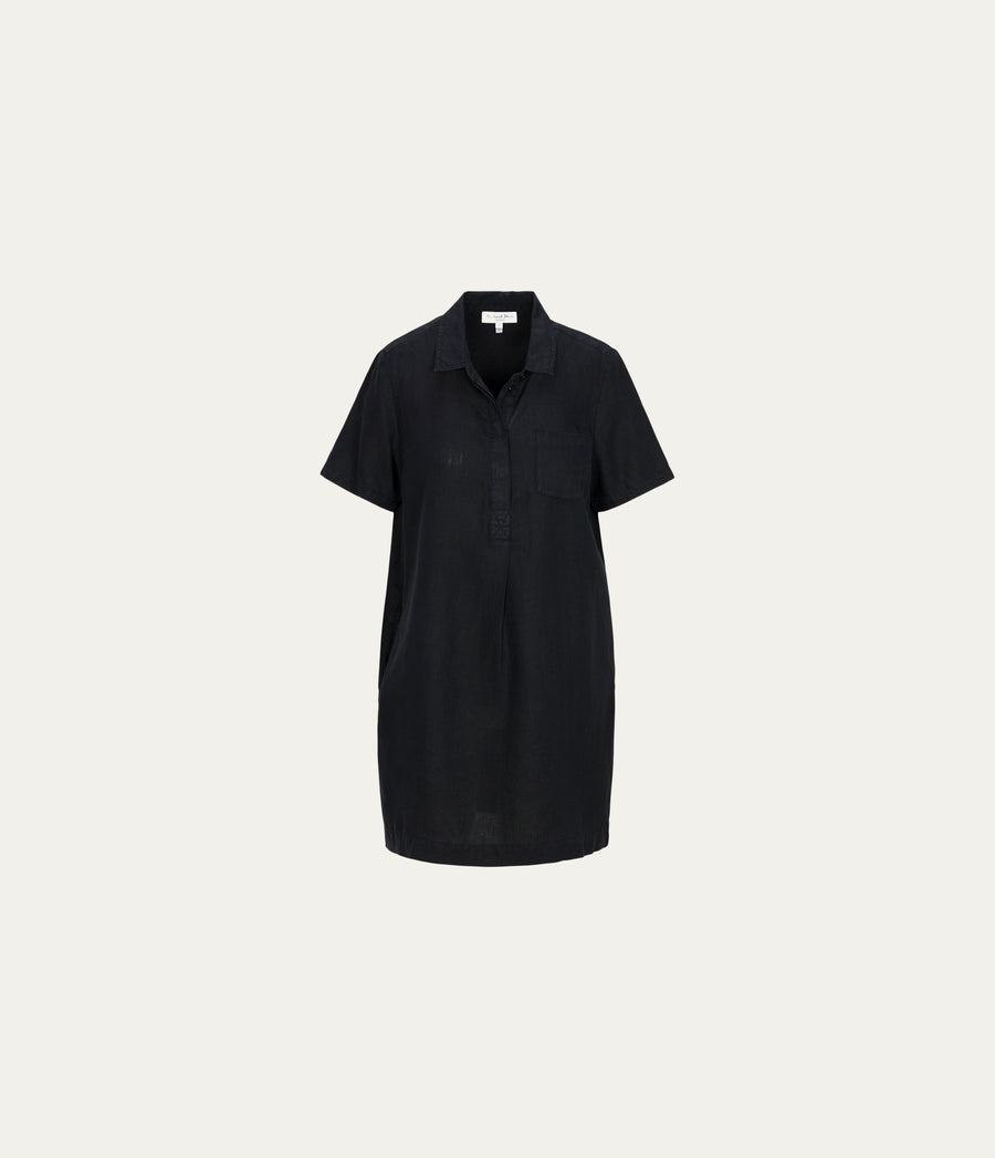 Ola Utility Dress in Black  Full Body View #BLACK