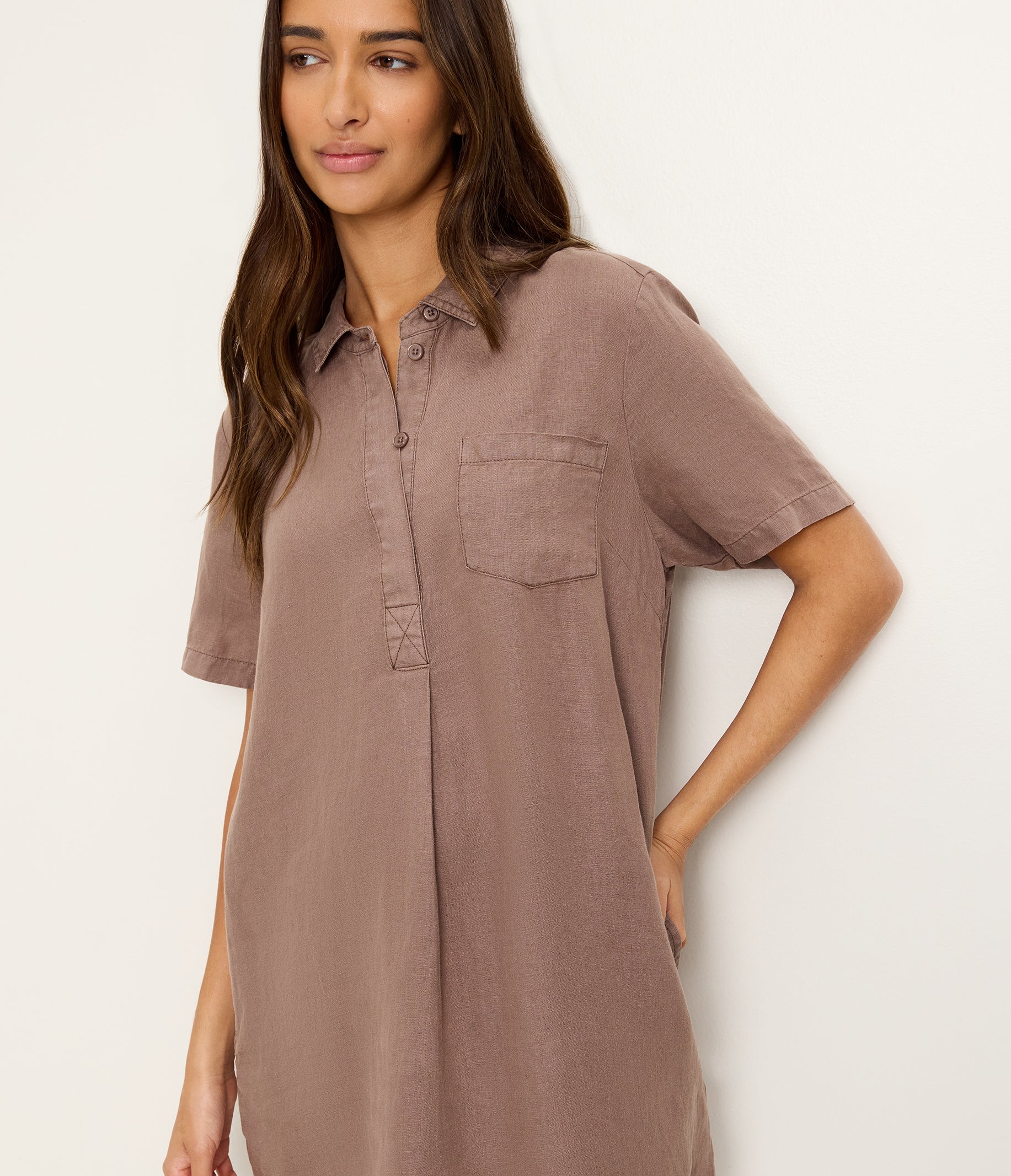 brown dress women short Women's Ola Utility Dress - Quicksand - Size L