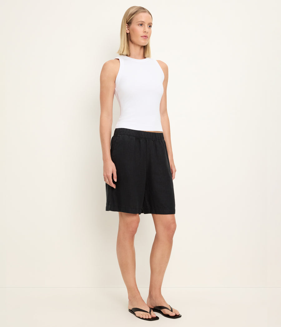 Veya Bermuda Shorts in Black Side View #BLACK