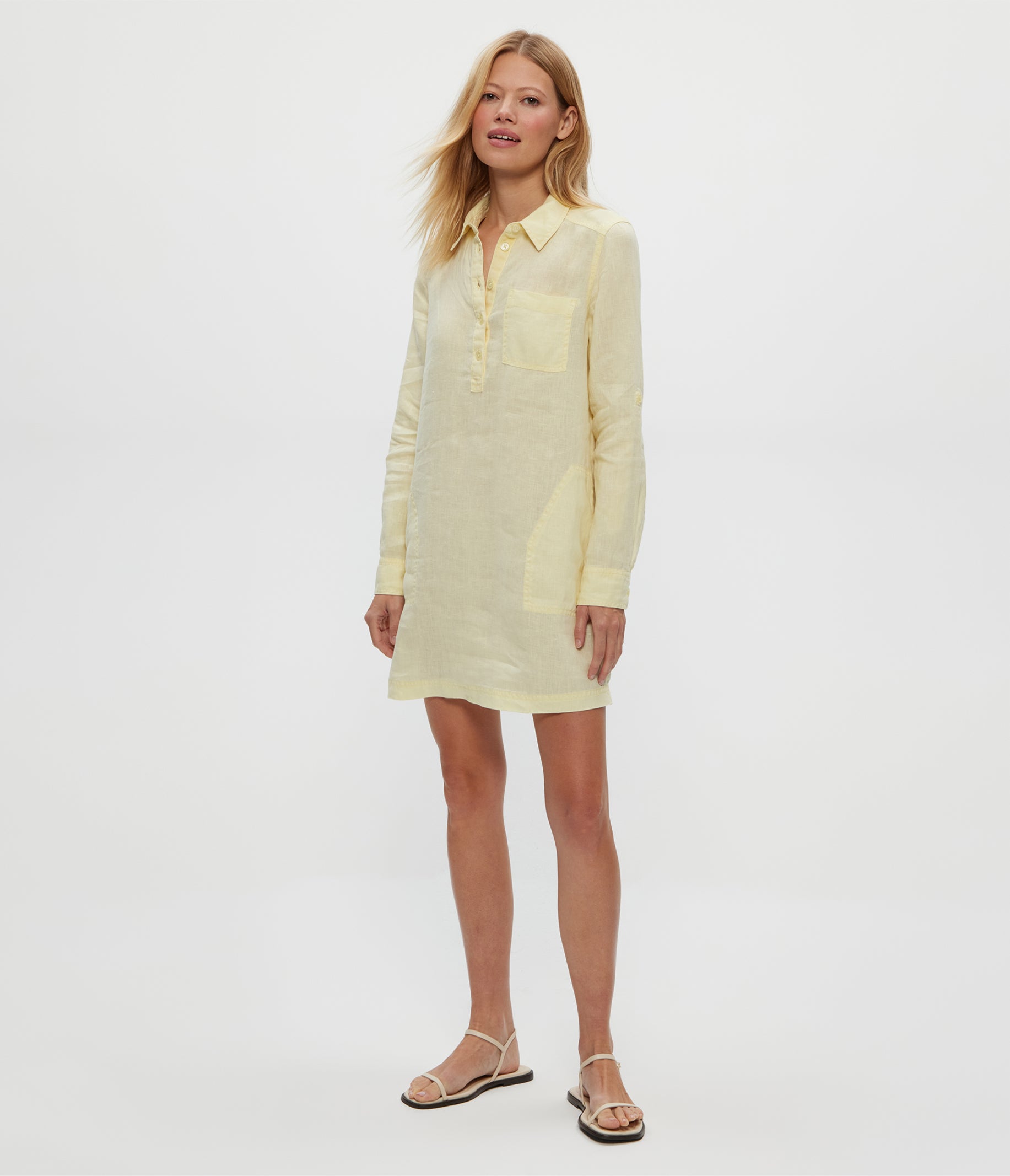 Ribbon Pattern Raffle Shirt Dress With Belt - MISTREASS