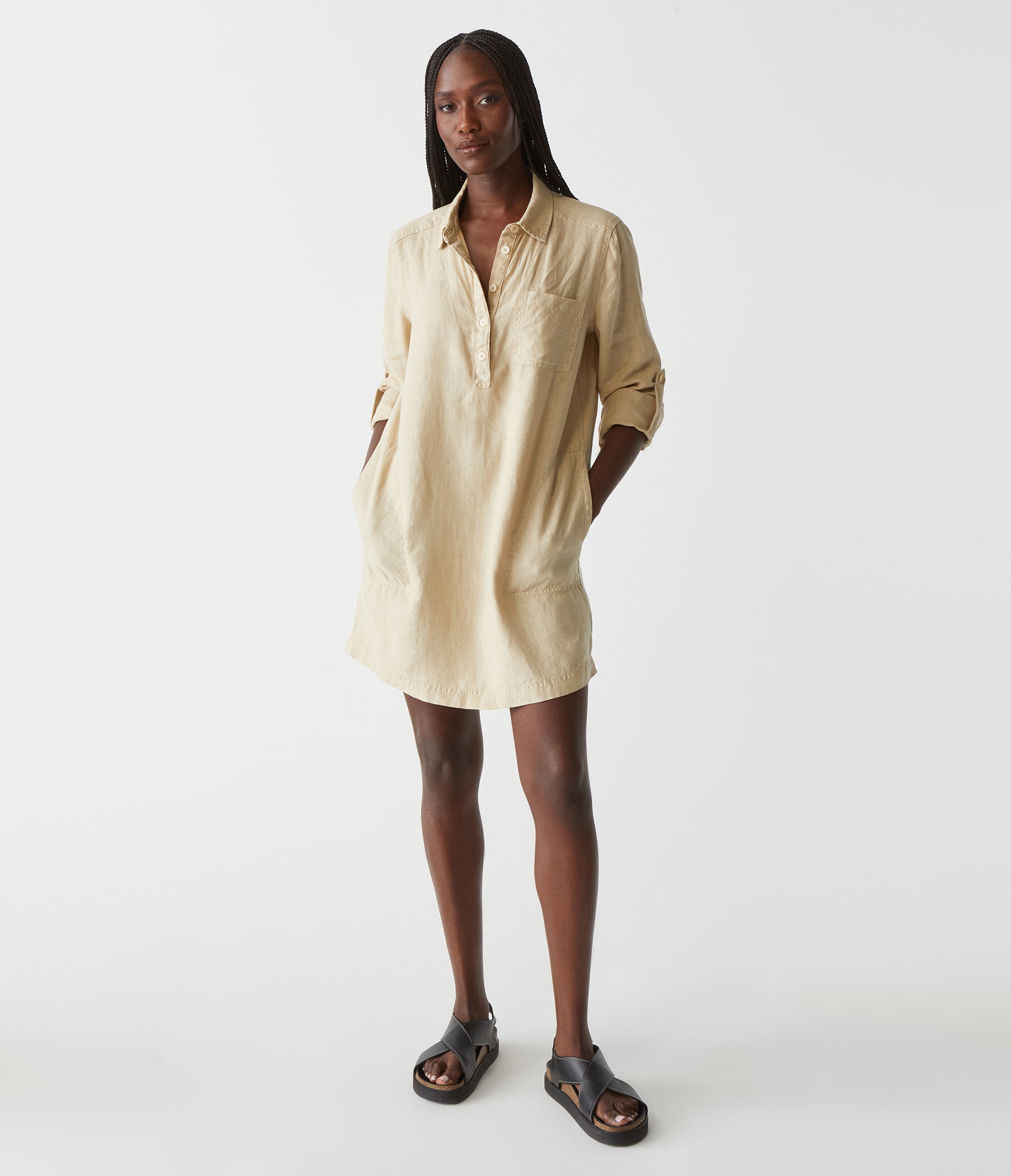 Eleanor Linen Shirt Dress