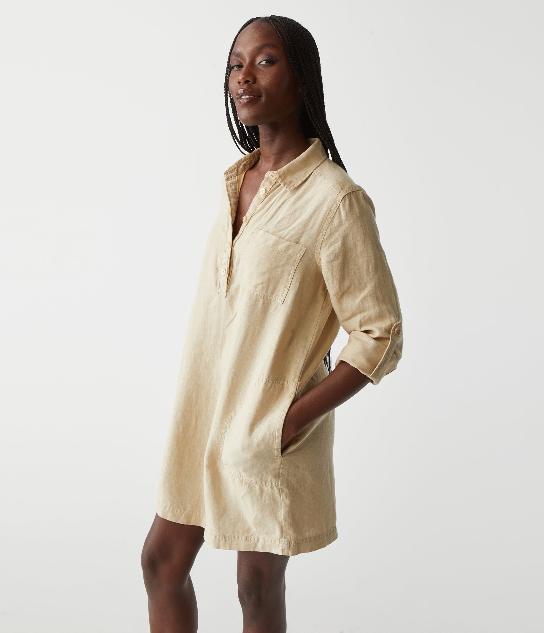 Eleanor Linen Shirt Dress
