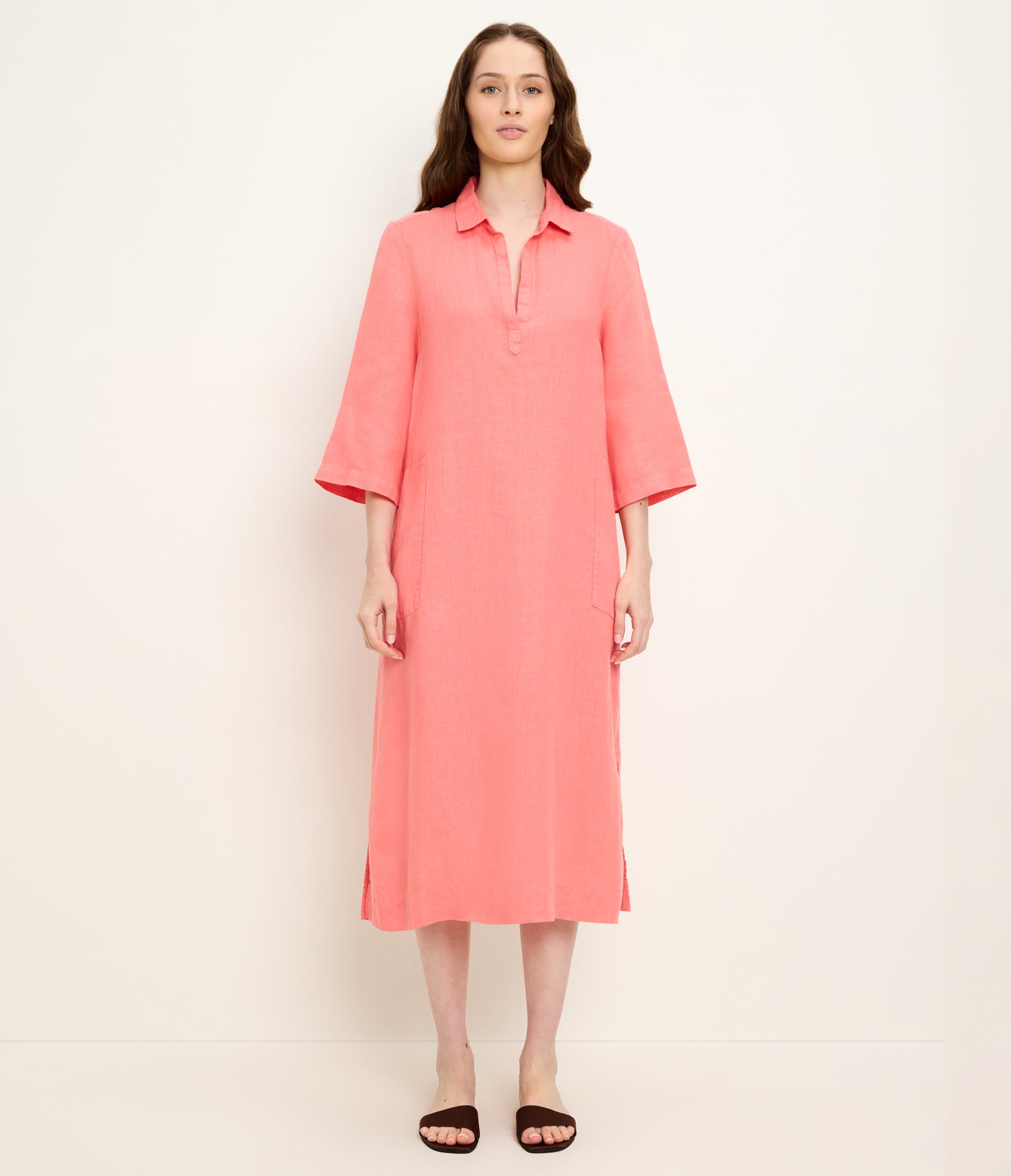 Women's Briony Linen Shirtdress - Black - Size XS