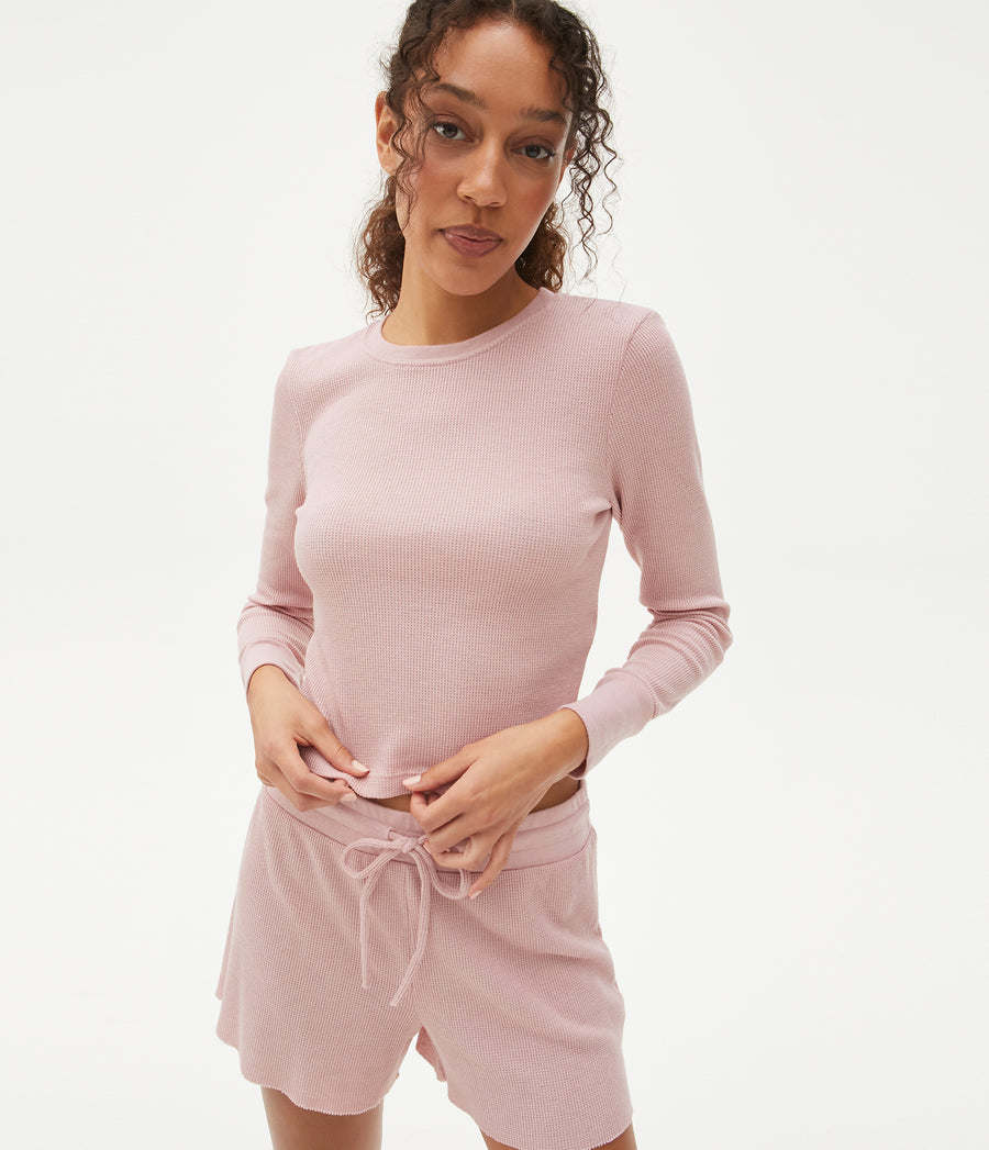 Palmer Cropped Tee in Cosmo Full Body View #COSMO