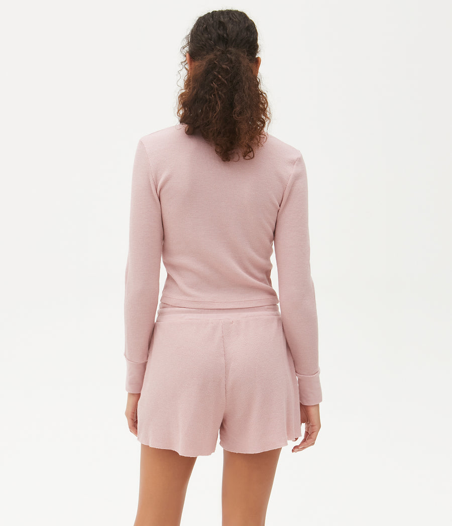 Palmer Cropped Tee in Cosmo Back View #COSMO