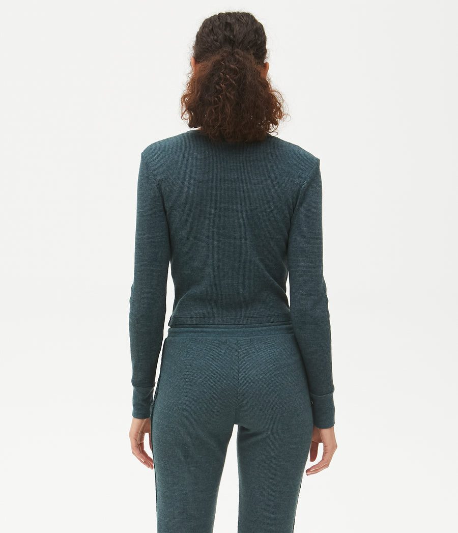 Palmer Cropped Tee in Everglades Back View #EVERGLADES