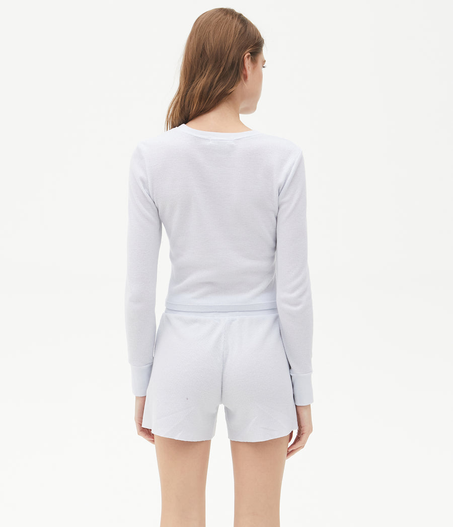 Palmer Cropped Tee in Ice Back View #ICE
