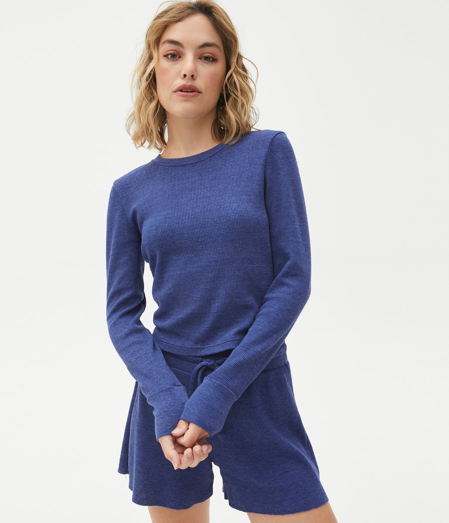 Palmer Cropped Tee in Mozaic Full Body View #MOZAIC