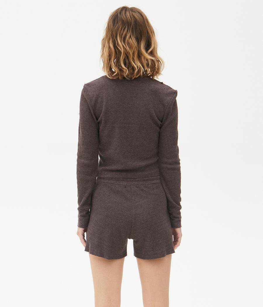 Palmer Cropped Tee in Oak Back View #OAK