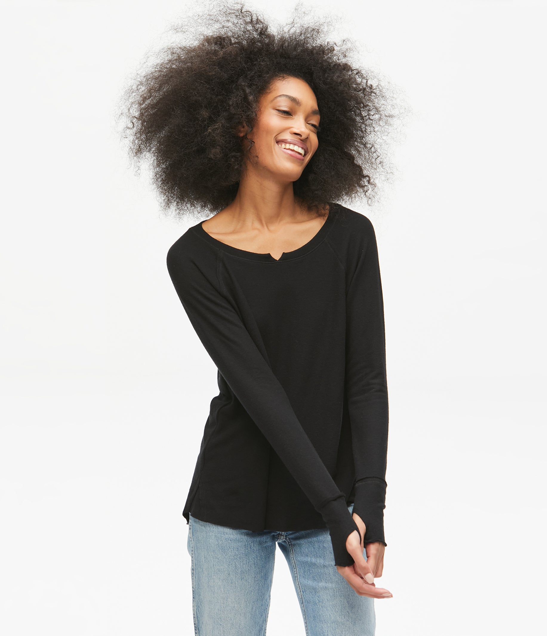 Women's Notch-Neck Sweater, Women's Sale