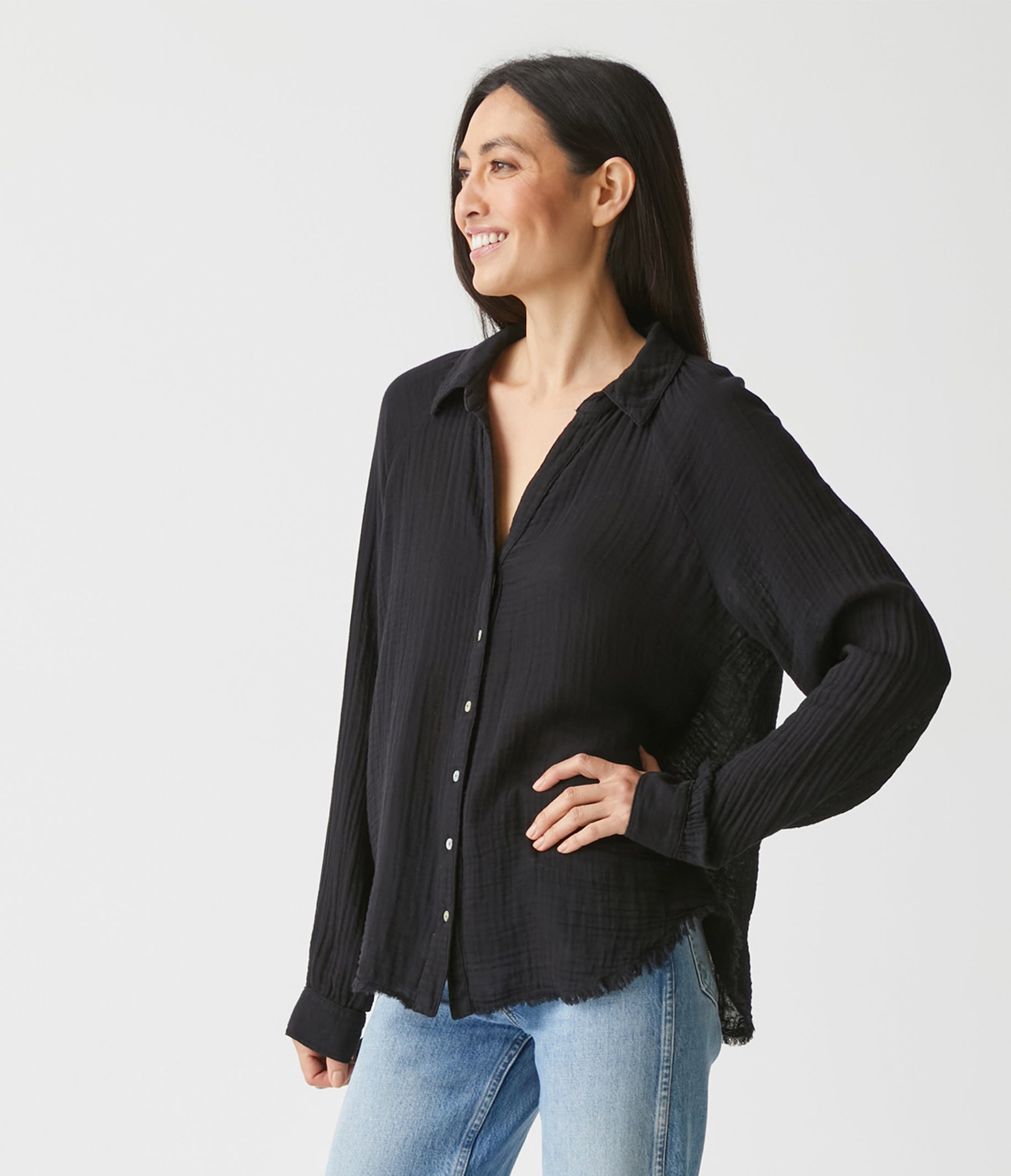 Toni Gauze Button Down Shirt